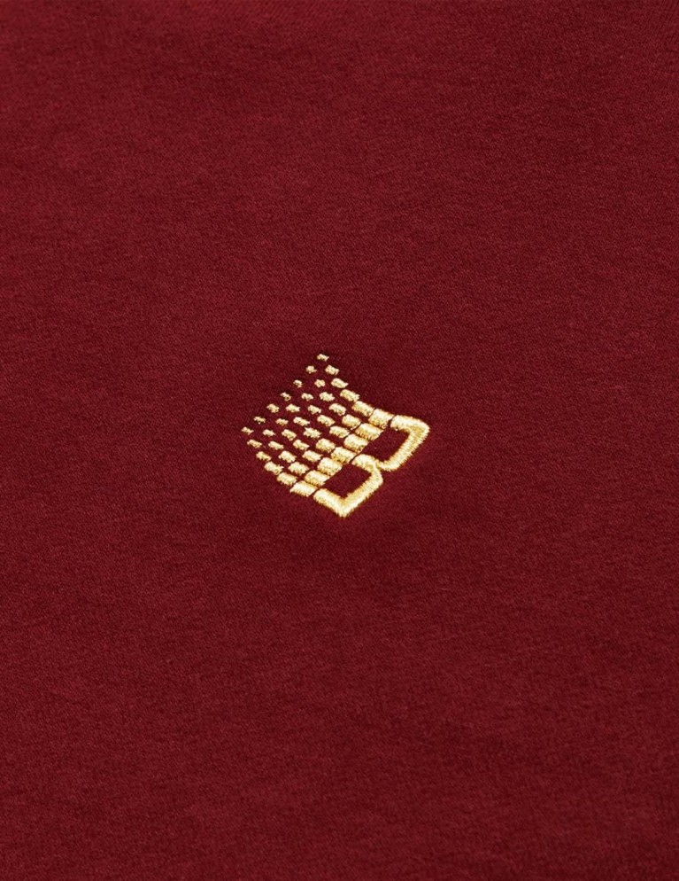 Sudadeira BRONZE 56K logo crew burgundy